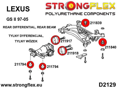 Tuleja tylnego dyferencjału – tylna SPORT