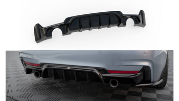 Diffuser BMW 4 F32 F36 F33 M-Pack Rear Valance Single Exhaust Version both side Gloss Black