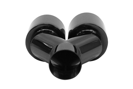 Exhaust Tip 89mmx2 enter 63mm Black Chrome Right