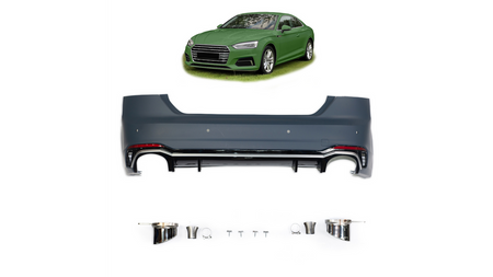 Zderzak Audi A5 F5 Tył z dyfuzorem i końcówkami