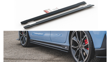 Diffuser Hyundai I30 III N Side Skirts Racing v.1 Red