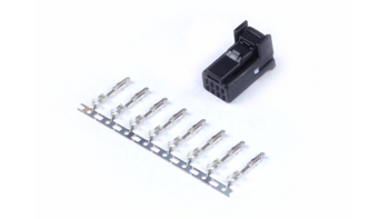 Plug and pins - 8-pin black Tyco