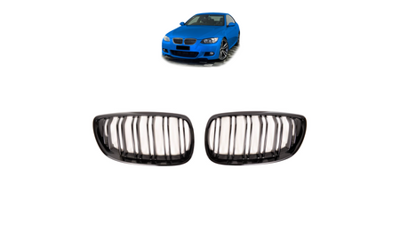 Grill BMW 3 E92 E93 podwójne żeberka Gloss Black