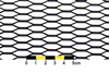 ALU mesh grill Honey Comb Silver 120x20cm 21x6mm