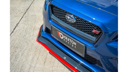 Splitter Subaru WRX STI Front v.3 Gloss Black + Red
