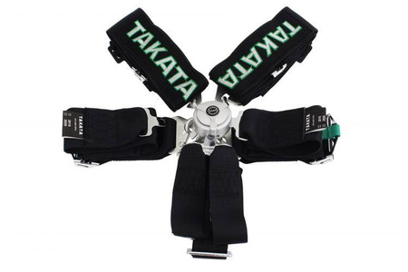 Racing seat belts 6p 3" Black Takata Replica harness