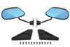 Mirrors Uniwersalne F2 ABS Manual Blue Glass
