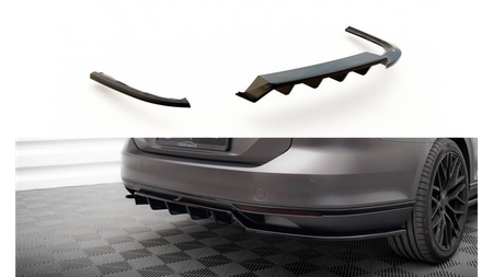 Splitter Volkswagen Passat B8 R-Line Rear Central with Diffuser