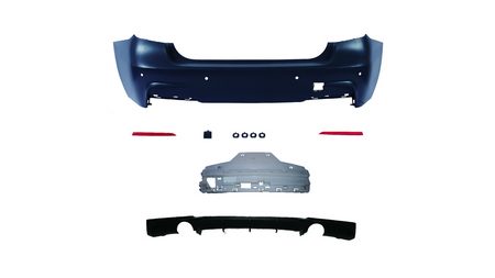 Zderzak BMW 3 F30 Tył z dyfuzorem