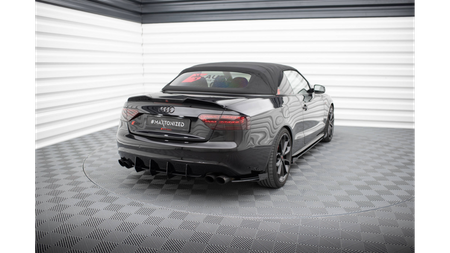 Splitter Audi A5 8T S-Line Tył Boczne Street Pro Black-Red + Gloss Flaps