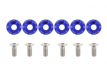 Śrubki, podkładki ozdobne M8x1.25 15mm D1 Blue