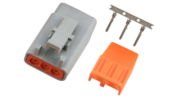 Plug and pins - Deutsch DTM-3 male connector (7.5 Ampera).