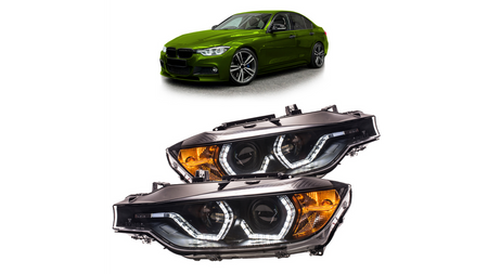 Lights BMW 3 F30 F31 Front DRL Black