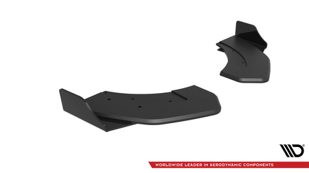 Splitter Hyundai Veloster N Mk2 Rear Side Street Pro Black-Red + Gloss Flaps