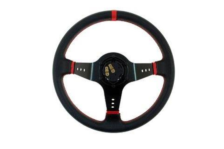 Steering wheel Pro 350mm offset:80mm Leather Black