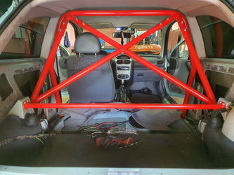 Rollbar skręcana pół klatka Opel Corsa C White