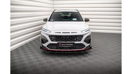 Splitter Hyundai Kona N Mk1 Front Gloss Black v.2 + Flaps