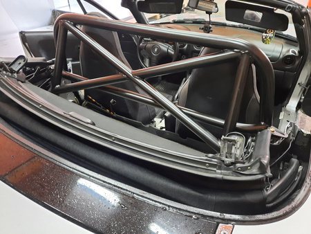 Rollbar skręcana pół klatka Mazda MX5 NA NB Miata White