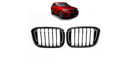 Grill BMW X3 G01 F97 X4 G02 F98 pojedyncze żeberka Gloss Black