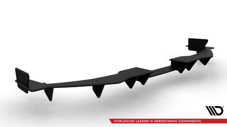 Diffuser Honda Civic X Type-R Rear Valance + Flaps Black-Red Racing Durability
