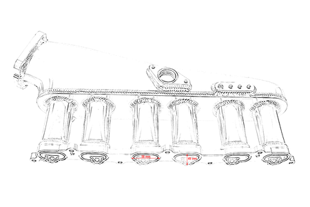 Kolektor ssący Toyota Chaser Supra 1JZ z przepustnicą i listwą paliwową