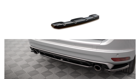 Splitter Volvo XC60 R-Design I Facelift Rear Central Gloss Black