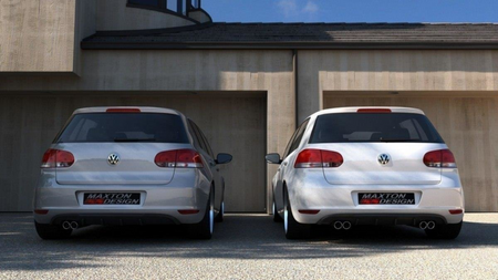 Diffuser Volkswagen Golf VI Rear dual Tips Gloss Black