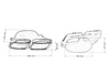 Końcówka tłumika 285x80mm wejście 160x97mm Mercedes W212 Polerowana Zestaw