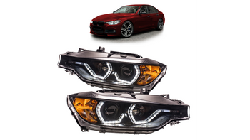 Lights BMW 3 F30 F31 Facelift Front DRL Black