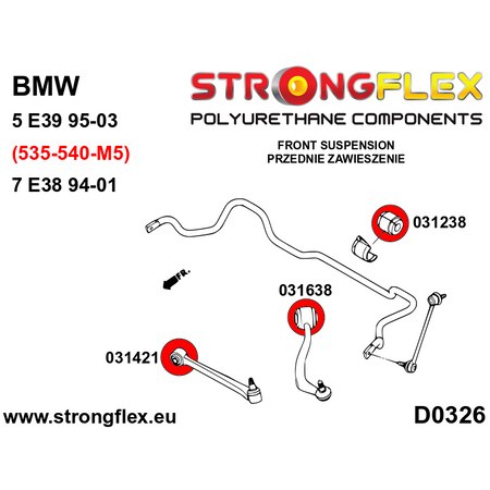 Tuleja wahacza przedniego 66mm SPORT, 031638A