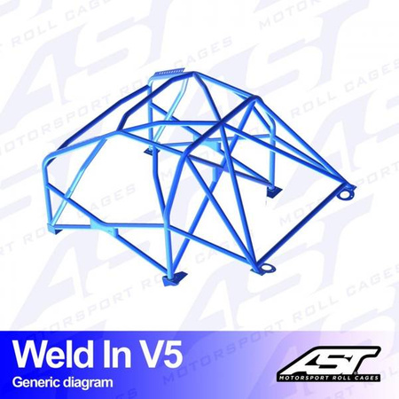 Klatka bezpieczeństwa AUDI A3 / S3 (8V) 5-drzwiowa Sportback Quattro spawana w V5