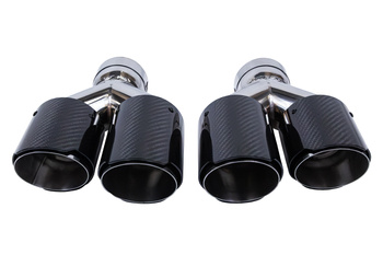 Exhaust 89mmx2 Inlet 70mm  Carbon Gloss Set