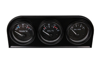 KET Gauges 52mm 3in1 kit Oil Temp, Water Temp, Oil Press VDO Look