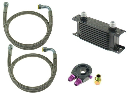 TurboWorks Oil Cooler Kit Slim 13-rows 140x100x50 AN10 Black