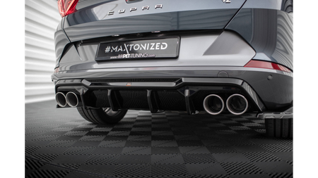 Diffuser Cupra Formentor Rear Valance v.3 + Exhaust Ends Imitation Gloss Black Chrome