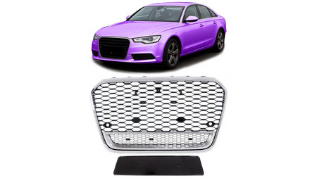 Grill Audi A6 C7 Chrome & Gloss Black