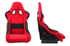 Fotel sportowy RICO Welur Czerwony