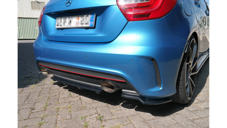 Splitter Mercedes-Benz A W176 AMG-LINE Rear Central with Diffuser Gloss Black