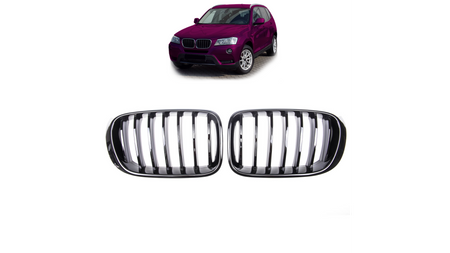 Grill BMW X3 F25 X4 F26 single rim Gloss Black