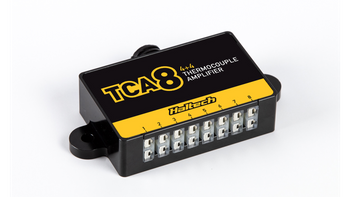 TCA-8 (4+4) eight-channel thermocouple amplifier configured as TCA-4A and TCA-4B.