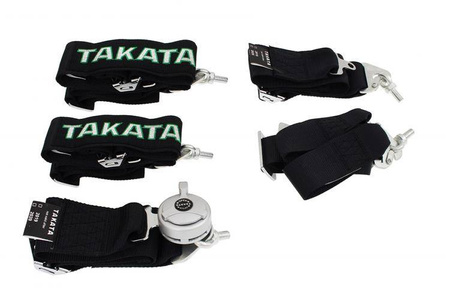 Pasy sportowe 6p 3" Czarne Takata Replica harness