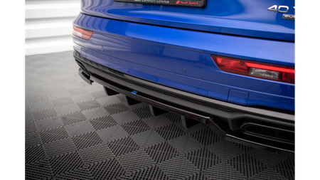 Splitter Audi Q5 FY Facelift S-Line Tył Środkowy z Dyfuzorem Gloss Black