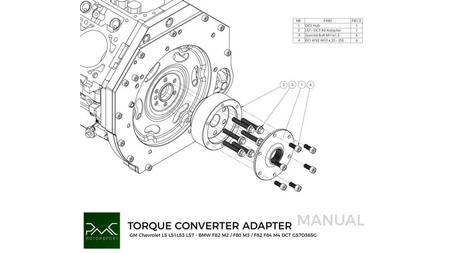 Koło zamachowe do konwersji GM Chevrolet V8 LS - BMW DCT DKG GS7D36SG R6