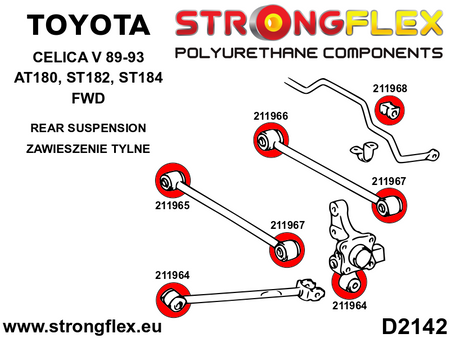 Rear suspension bush kit
