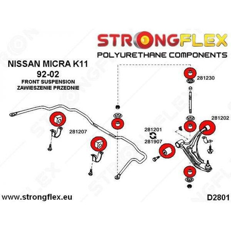 Front wishbone front bush 26mm SPORT