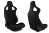 Racing seat GLOCK Suede Black