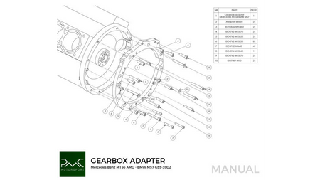 Gearbox Adapter Plate Mercedes-Benz V8 M156 - Manual BMW (M50-M57)