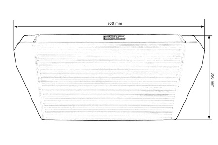 TurboWorks Intercooler 550x350x76 backward Black
