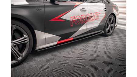Diffuser Audi S8 D4 Side Skirts v.2 Gloss Black