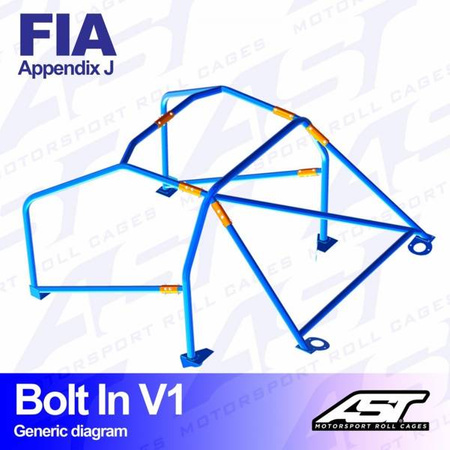 Klatka bezpieczeństwa AUDI A4 / S4 (B5) 4-drzwiowa Sedan Quattro skręcana w V1